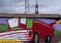 На граффити в столице изобразили гомсельмашевский комбайн «Палессе»